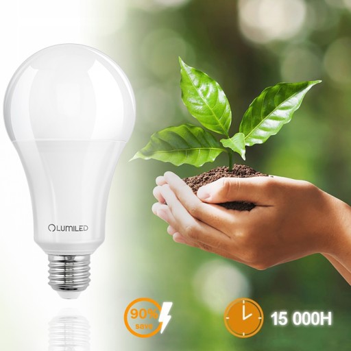 E27 A70 LED žiarovka 18W = 150W 2421lm 6500K Studená 260° LUMILED