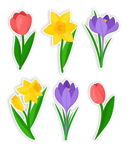 Okenná dekorácia SPRING FLOWERS, obojstranná
