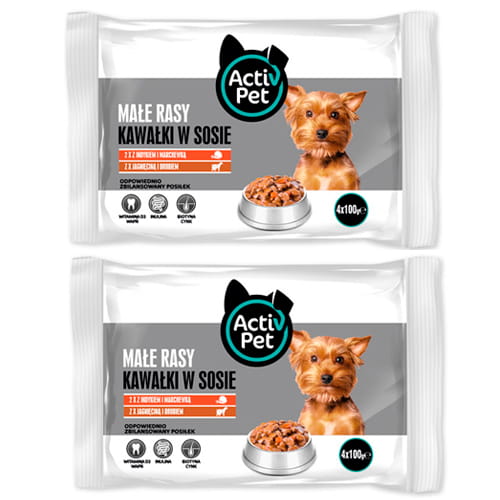 Activ Pet krmivo pre psov malých plemien 2 x bal. 4 x 100 g