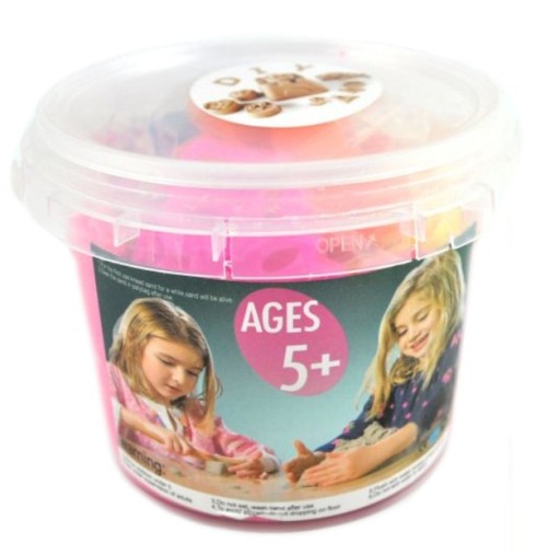 Kinetický piesok vo vedre 350g + 8 foriem