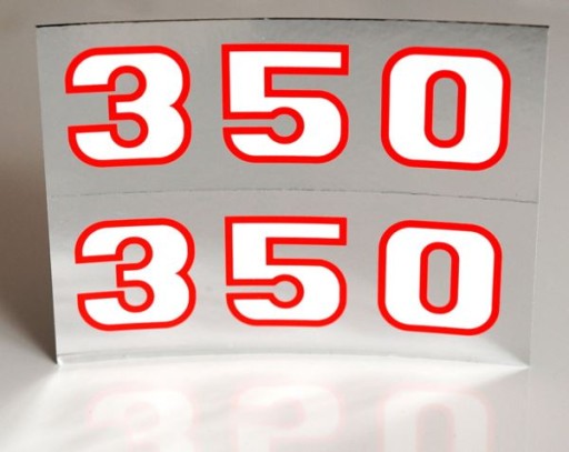 Bočné nálepky CZ 350 472 12V chróm - pár