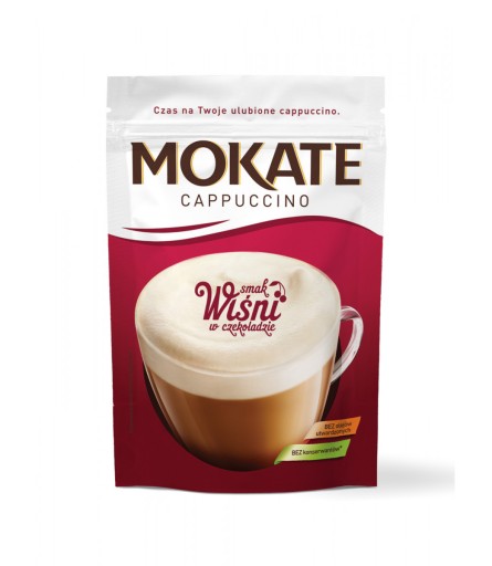 CAPPUCCINO Mokate ČEREŠŇA vo vrecúšku ČOKOLÁDA 110g