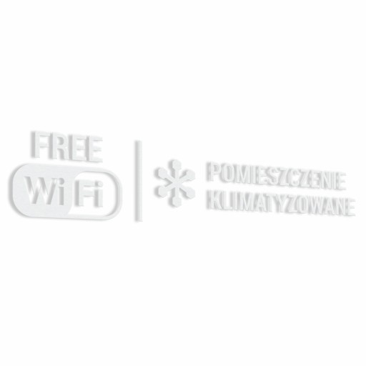 Nálepka s bezplatným Wi-Fi pripojením na internet - Klimatizovaná izba. 6x30