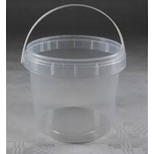 Vedro s vekom 1L vedierko s kapacitou certifikátu 1,2L TRANSPARENT