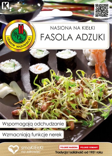 ADZUKI FAZUĽOVÉ SEMIENKY PRE KLÍČKY, BEZ GMO, 20g