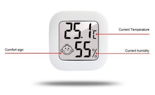 Teplomer Izbový vlhkomer Elektronická Digitálna meteostanica + batéria