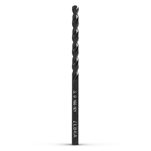 Vrták do kovu 3mm špirálový HSS ZEBRA DIN338 130° do ocele WURTH 3mm