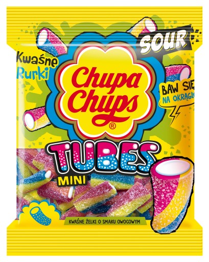CHUPA CHUPS Mini Tubes želé s ovocnou príchuťou 90g Deň detí