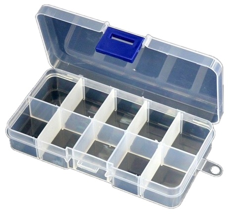 Organizer Box 10 priehradiek 13x6,5x2cm (1680)