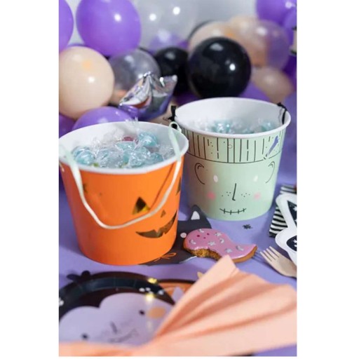 Halloweenske vedierka na cukrovinky 13,5cm, 2ks, rukoväť