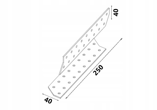 RAFTER tesárska spojka 40x250mm pravá ŁK6