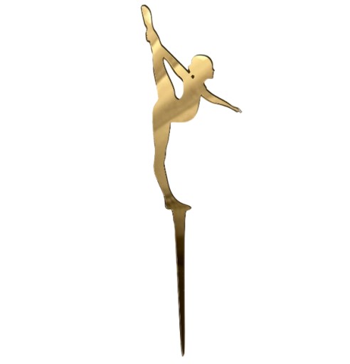 Rytmická gymnastka Figurka Splits Topper Zlaté PLEXI zrkadlo