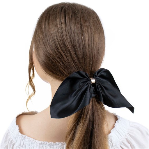 Gumička do vlasov SCRUNCHIES BOWN, čierna