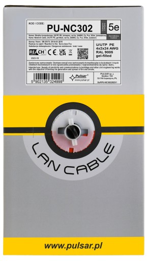 Pulsar PU-NC302 U/UTP krútená dvojlinka kat.5e 10 m gel