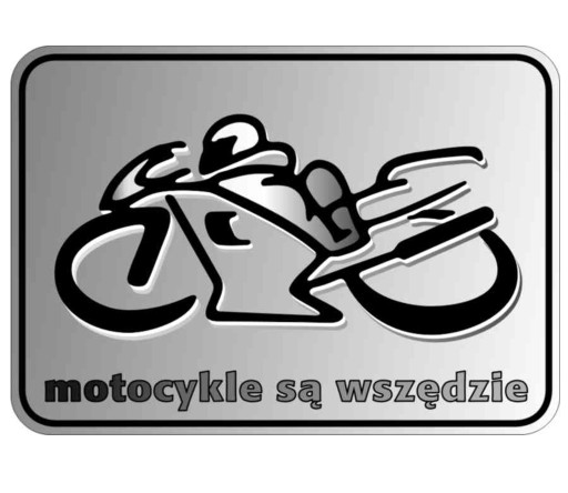 Nálepka na nálepku Motocykel Racer Motocykle sú všade Strieborný chróm 3D UV