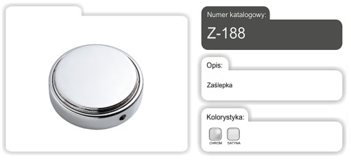 KONCOVÝ ČIAPOK MASKAJÚCI NOŽNÝ DEKORATÍVNY CHROMOVÝ AMIX Z-188/C FI 51