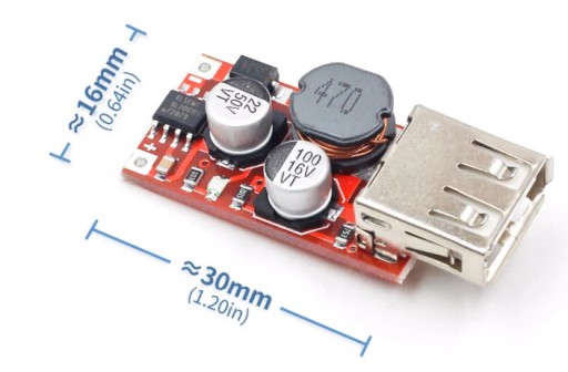 Krok down konvertor USB 3A nabíjačka