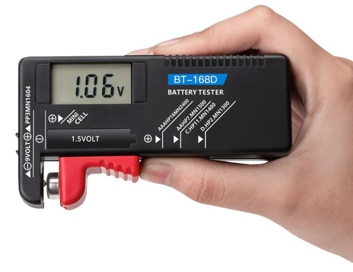 DIGITÁLNY TESTER METER PRE BATÉRIE AAA AA 9V