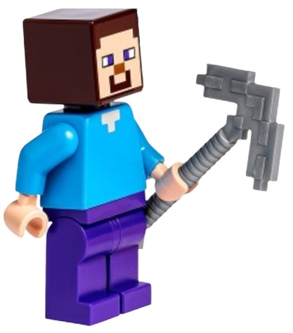 LEGO FIGURE Minecraft Steve + krompáč min009