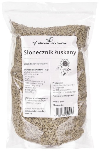 Lúpané slnečnicové semienko Natural HEALTH KUCHYŇA 1KG