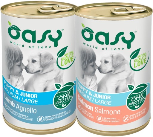 OASY One Protein Puppy Junior stredné / veľké jahňacie jahňacie 400 g