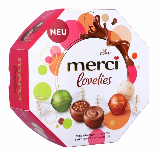 Pralinky Čokolády na Deň babičky MERCI Lovelies Classic 185g
