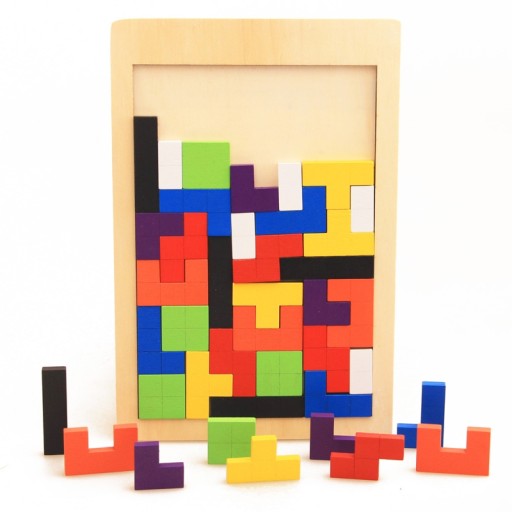Drevené puzzle TETRIS PUZZLE 40 dielikov. STAVEBNÝ SET