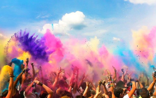Farebné HOLI POWDER Festival FIALOVÁ Fialová 70g Holli