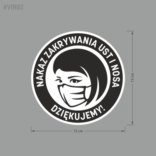 Objednávka na zakrytie úst a nosa - nálepka 15x15