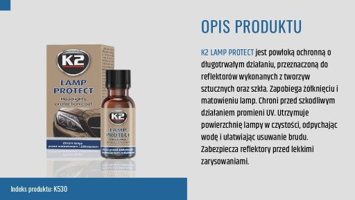 K2 LAMP PROTECT prípravok na ochranu svetlometov lampy 1478