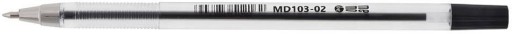 Kancelárske pero MemoBe 0,7 mm čierne x10