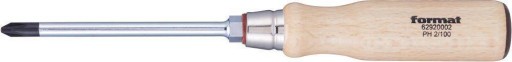 Skrutkovač s drevenou rukoväťou formátu PZ1x80mm