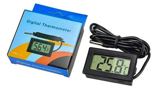 PRESNÝ ELEKTRONICKÝ TEPLOMER S AKVÁRIOVÝM SONDA DIGITÁLNYM LCD DISPLEJOM