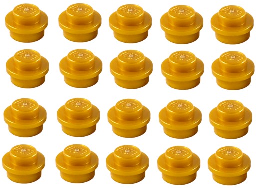 LEGO Okrúhly tanier 1x1 Hrášok 4523159 4073 perleťové zlato - 20 ks