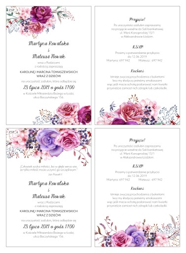 Zbierka pozvánok Mia Flowers Personalization Z5P