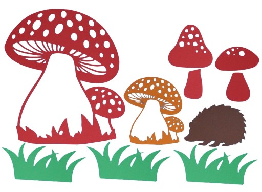jeseň Huby výzdoba okno tabuľa materská škola