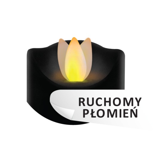 Vložka do sviečky LED sviečka na batérie 17,5 cm Čierny POHYBLIVÝ PLAMEŇ