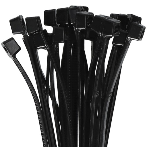 Káblové svorky Sťahovacie pásky Sťahovacie pásky 100 ks. 4,8 mm x 200 mm čierna