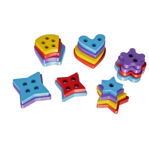 Triedička Puzzle Drevené hračkové bloky Vzdelávacia rybárska hra
