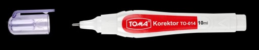 Korektorové pero s kovovým hrotom 10ml TOMA