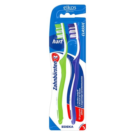 Elkos DentaMax tvrdé zubné kefky 2 ks