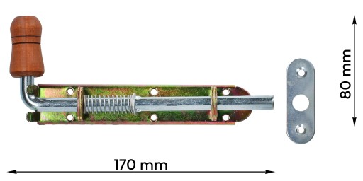 Pružinová skrutka, úzka garážová skrutka, 150 mm