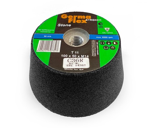 Pohárový brúsny kotúč 100x50xM14 na kameň P36
