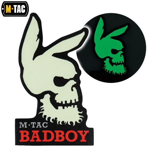 BAD BOY Emblem PATCH SPADE CARD SVIETEĽNÝ VELCRO M-TAC ČIERNA