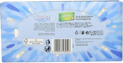 Kleenex vreckovky 3 vysúvacie obrúsky 80 stupňov
