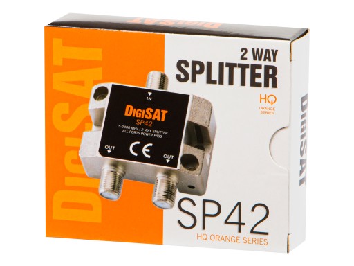 SPLITTER F SIGNAL TEE DVBT2 SAT PRE 2 TV SPLITTER SP42