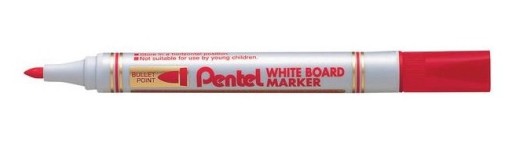 Pentel MW85 červený za sucha zmazateľný popisovač na biele tabule