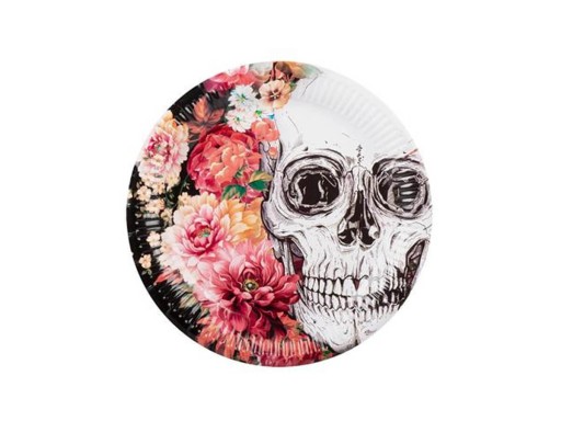 Halloweenske taniere s lebkou 23 cm 10 ks. Doska