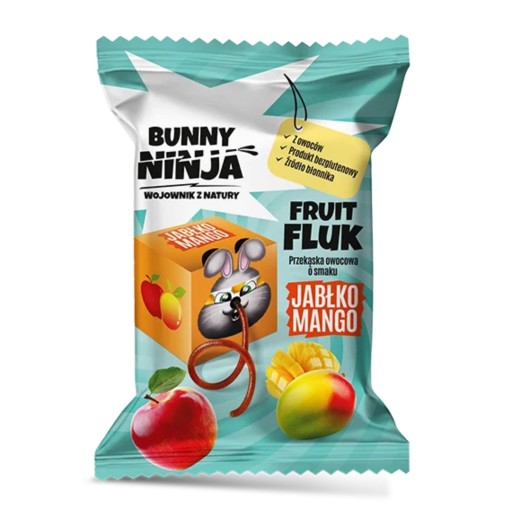 BUNNY NINJA snack jablko/mango 15g ŠPAGETY OVOCNÉ FLUK
