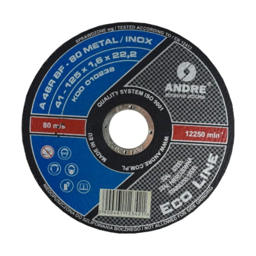 ANDRE METAL/INOX ECO REZNÉ KOTOUČE 41 125X1,6